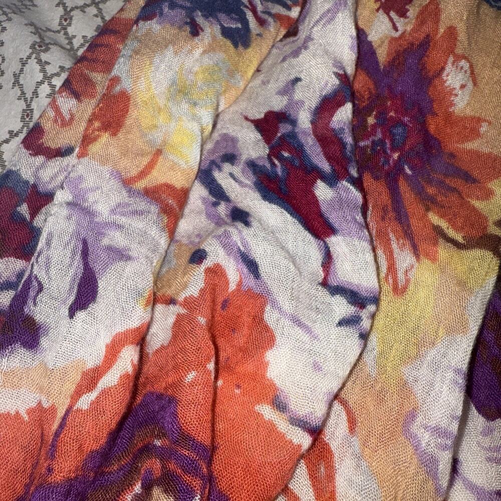 Floral Torino Scarf Spring Fall - Picture 3 of 5